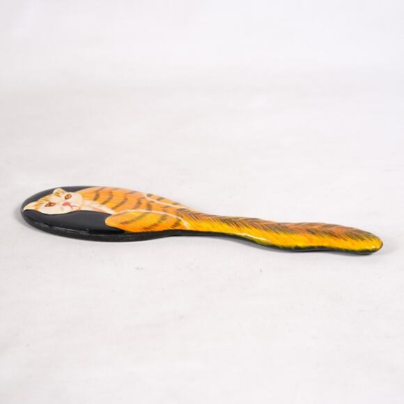 Hand Painted Kitty Cat Beauty Hand Mirror Feline Kitten Art Decor Decoration - Picture 4 of 8